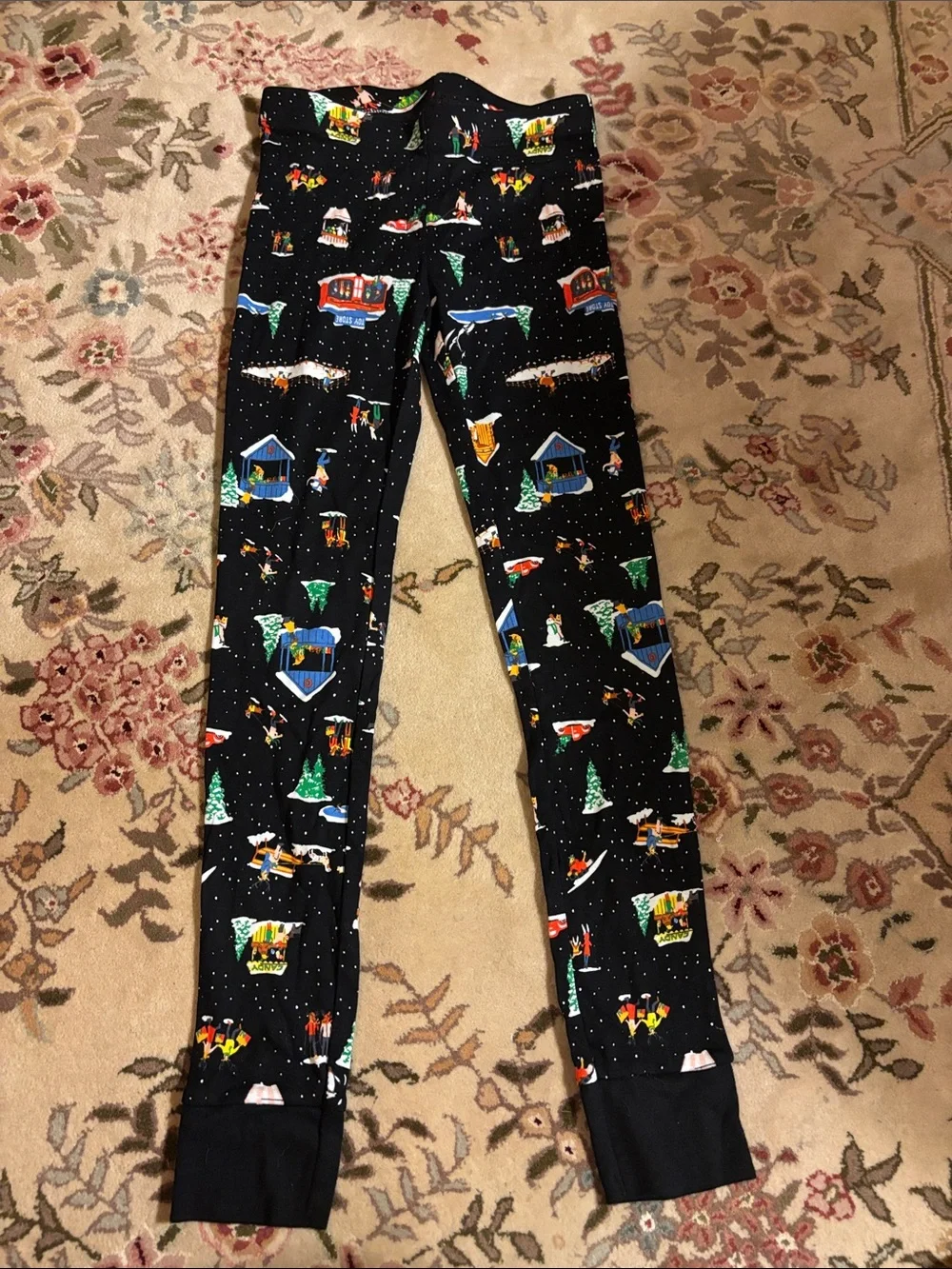 Old Navy Kids Black Holiday Car & Tree Pajama Set